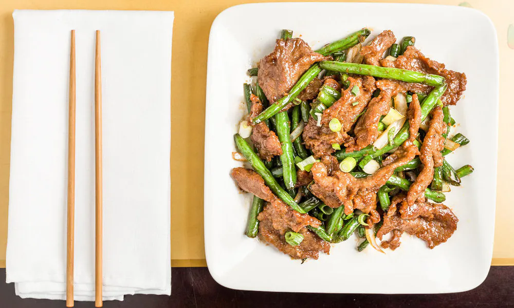 Sauteed Green Beans w.Beef at J & J Chinese Restaurant，a Chinese Restaurant in Issaquah